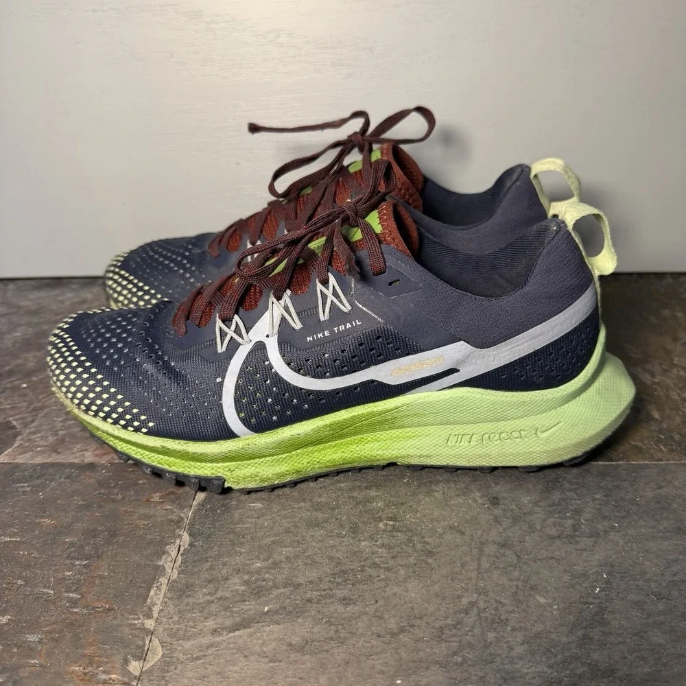 Women's Nike React Pegasus Trail 4 Trail Running Shoes Blue DJ6159 403 Size 8